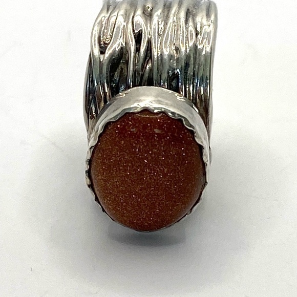 Silpada 925 Ring Goldstone size 8.25 Sterling - Picture 3 of 12